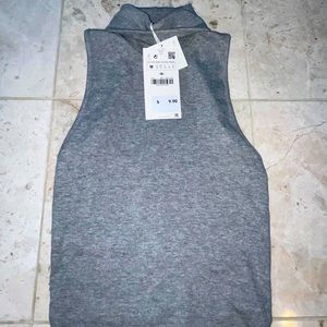 Zara Turtle Neck Crop Top Tank